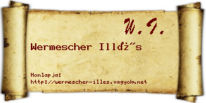 Wermescher Illés névjegykártya